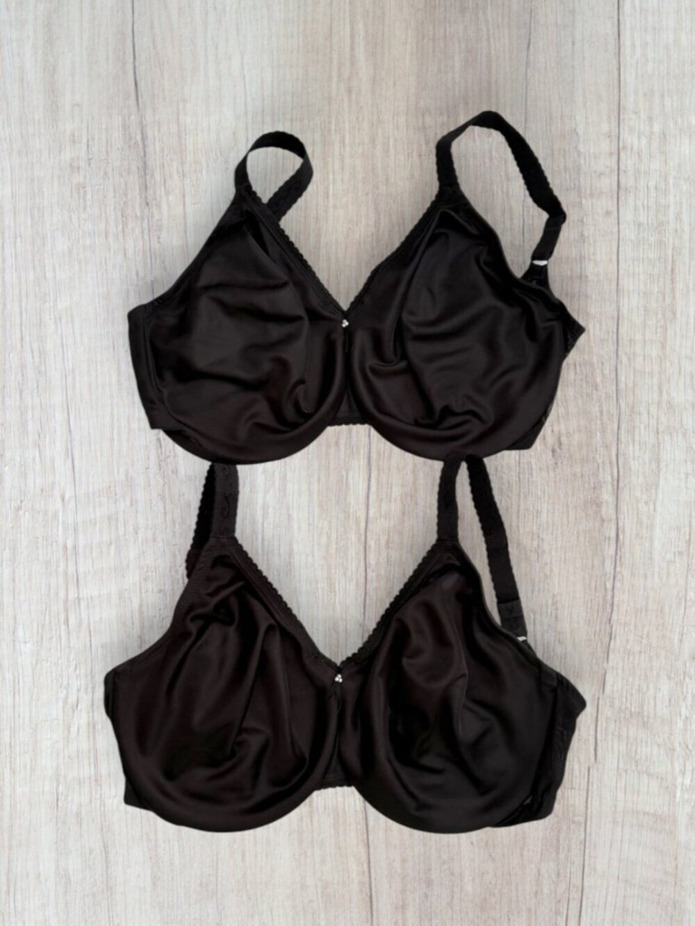 Wacoal 857109 Underwire Bra Lot of 2 Black Full Coverage Size 34G